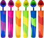 6 Pack Silicone Popsicles Molds, Multicolor Baby Popsicle Ice Pop Molds, Reusable DIY Frozen Popsicles Maker V1258-DP02-E-701