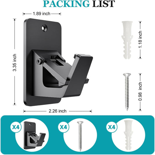 Adhesive No Drill Curtain Rod Brackets - Heavy Duty 30LB Holders for Bathroom Bedroom Kitchen, Universal V1258-DP02-E-703
