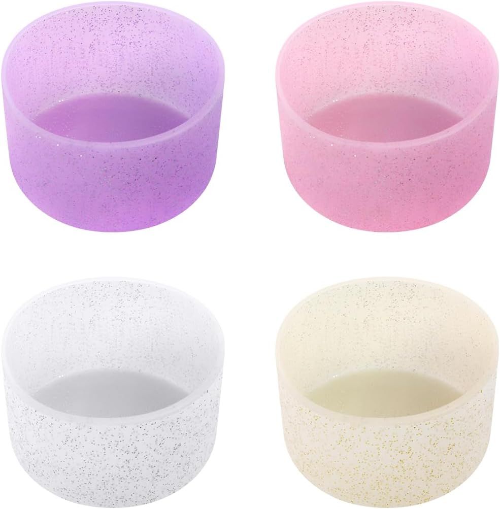4Pcs Silicone Bottle Boot, Bottom Protector Compatible with Most Water Bottles V1258-DP02-E-709