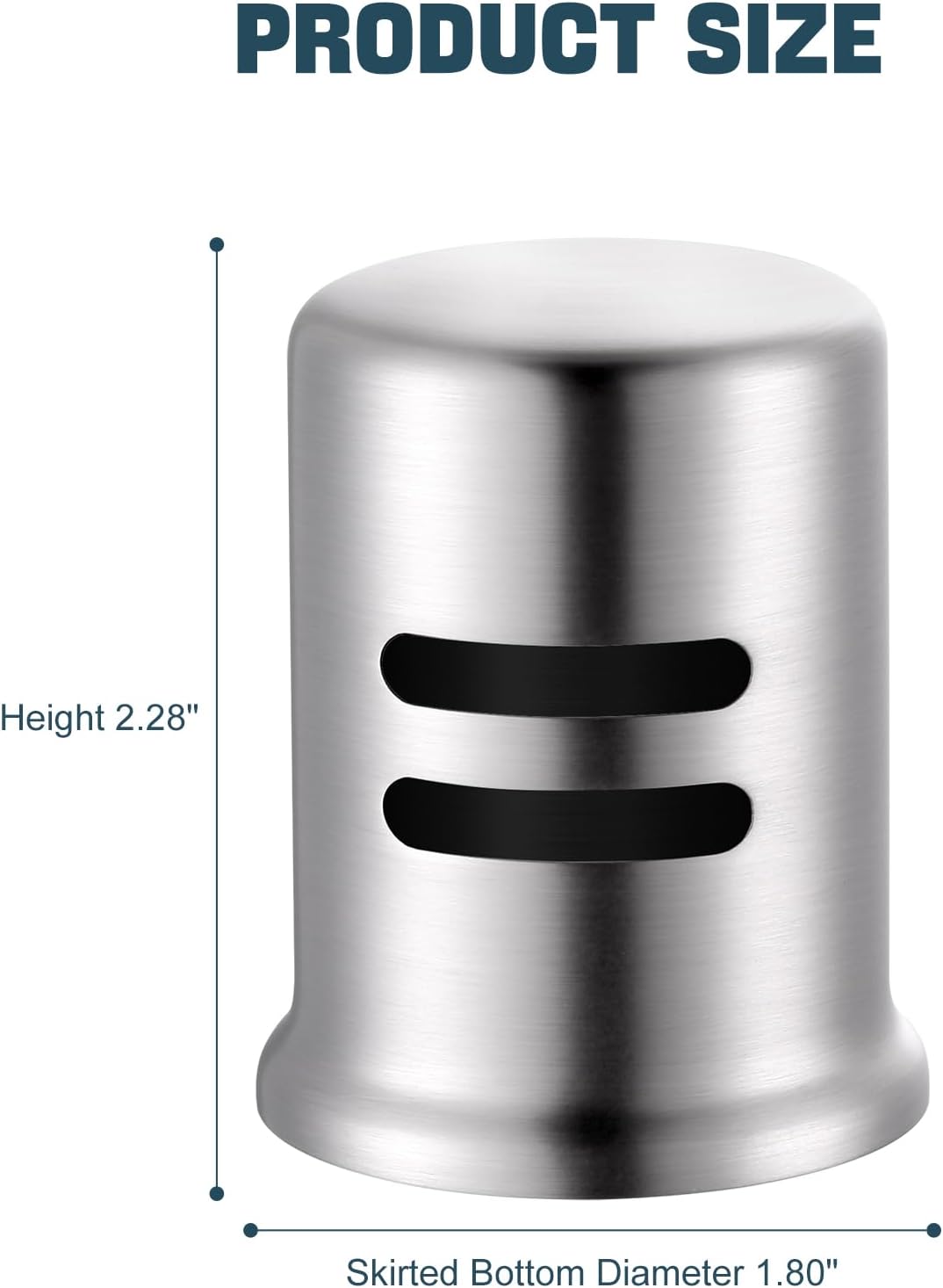 Dishwasher Air Gap Cover for Kitchen, Solid Brass Air Gap Cap with Skirted Design, Dishwasher Overflow Vent V1258-DP02-E-71