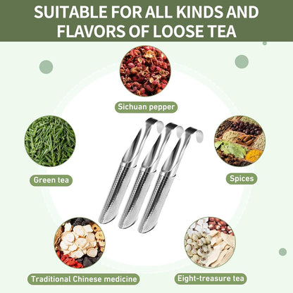 3 Pack Tea Infuser, Tea Strainer with Extra Fine Mesh for Loose Tea Leaf, Long Handle Stainless Steel Tea V1258-DP02-E-711