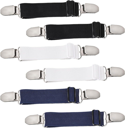 6 Pcs Adjustable Hip Elastic Belt, Elastic Band for Sewing Pant Waist Tightener Pant Elastic Belt Clip Women V1258-DP02-E-719