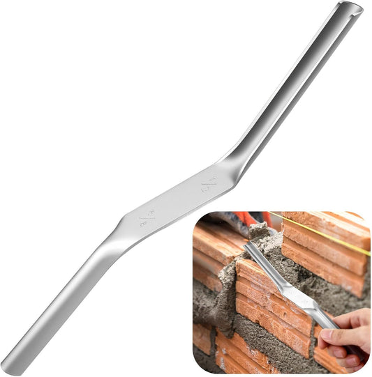 1pcs Tuck Pointing Tools Stainless Steel Masonry Jointer Double Ended Concrete Brick and Block Straightener V1258-DP02-E-725