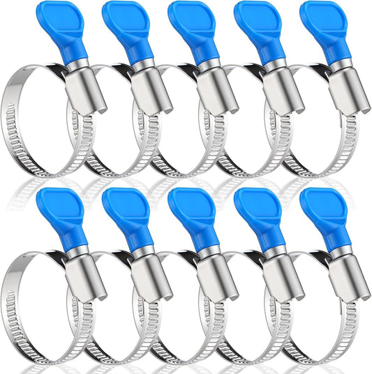 10 Pcs 1-1/2 Inch Pool Backwash Hose Clamp Adjustable Worm Gear Stainless Steel Hose Clamp Metal Pipe Tool V1258-DP02-E-727