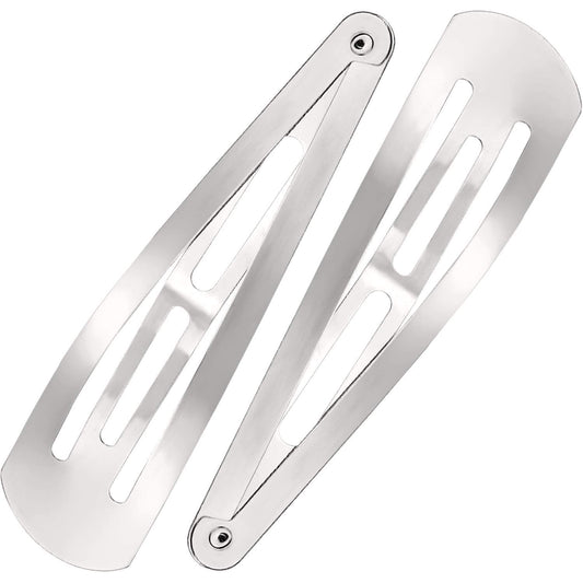 30 Pieces 3.1 Inch Large Metal Snap Hair Clips Nonslip Barrettes Women Hair Accessories(Silver) V1258-DP02-E-728