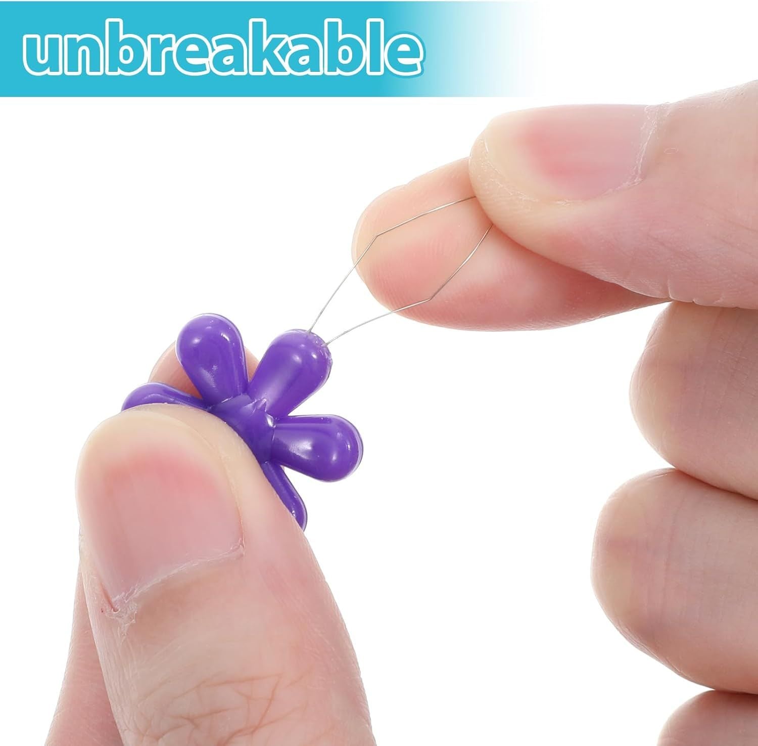 100 PCS Flower Shaped Needle Threaders for Sewing, Multicolor Embroidery Threader, Flower Head Needle V1258-DP02-E-731