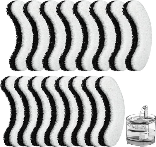 16 Pieces Cat Water Fountain Filters, Water Fountain Filters Replacement for Cat, Water Fountain Fit for V1258-DP02-E-737