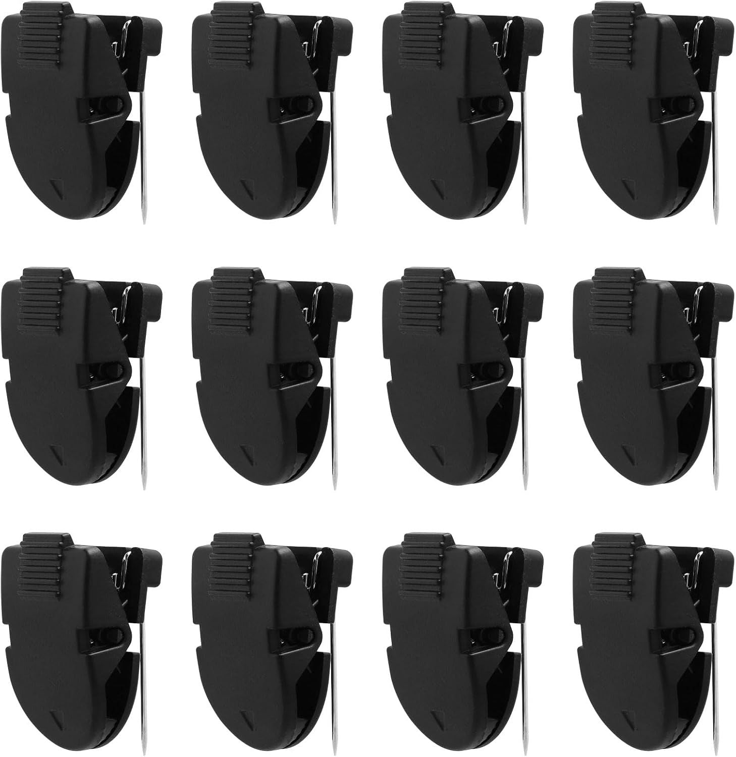 12pcs Cubicle Clips for Fabric Walls, Plastic Stainless Steel Fabric Panel Wall Clips Cubicle Hooks Cubicle V1258-DP02-E-739