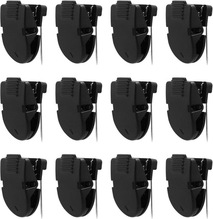 12pcs Cubicle Clips for Fabric Walls, Plastic Stainless Steel Fabric Panel Wall Clips Cubicle Hooks Cubicle V1258-DP02-E-739