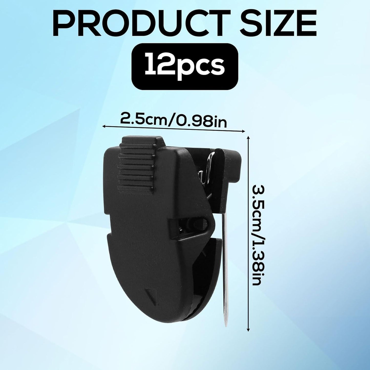 12pcs Cubicle Clips for Fabric Walls, Plastic Stainless Steel Fabric Panel Wall Clips Cubicle Hooks Cubicle V1258-DP02-E-739