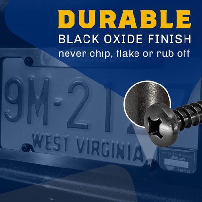 Stainless Steel Screws - Black Head, Oxidized Finish (Pack of 4) V1258-DP02-E-74