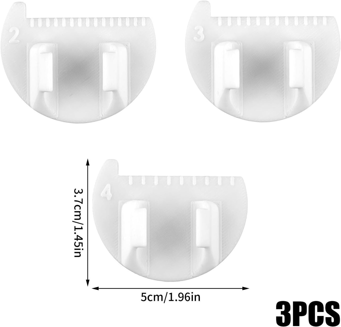 3pcs Sewing Needle Gauge Measuring Tool, Finger Thumb Ruler Sewing Template Lockranding Guide Tool for DIY V1258-DP02-E-747