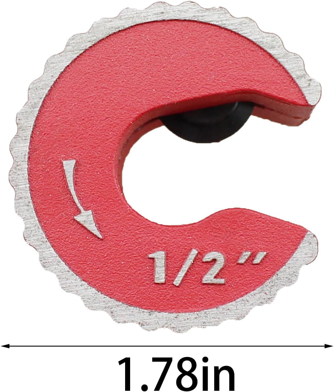 1/2 Inch Red Aluminum Alloy Adjustable Tight Pipe Cutter for Cutting Copper and Thin Walled Conduit V1258-DP02-E-751