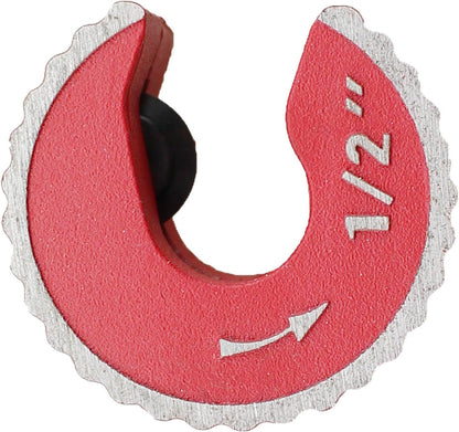1/2 Inch Red Aluminum Alloy Adjustable Tight Pipe Cutter for Cutting Copper and Thin Walled Conduit V1258-DP02-E-751