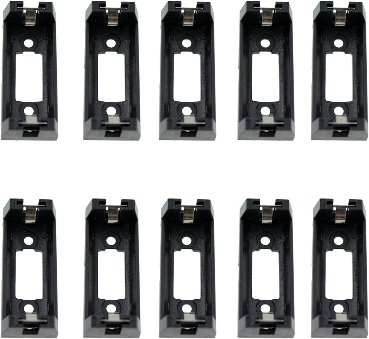 10pcs Black Battery Holder Case Box Clip for CR123 CR123A Lithium Battery V1258-DP02-E-755
