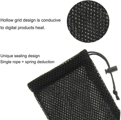 5-Pack Nylon Mesh Drawstring Storage Pouch Bag - 3.5 x 7.3 Inch V1258-DP02-E-760