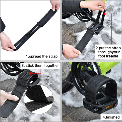 2 Pairs Kids Bicycle Feet Strap Pedal Straps for Fixed Gear Bike V1258-DP02-E-767