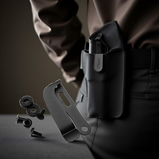 A Set Black Belt Clip Knife Sheath, Metal Kydex Holster Waist Clips, Kydex Knife Sheath Kit, Knife Clip V1258-DP02-E-771