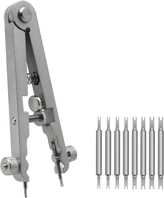 Watch Spring Bar Plier Tool Set Watchband Pliers with 10 Pins,Watch Wrist Ban Repair Remove Tool,Spring Plier V1258-DP02-E-772