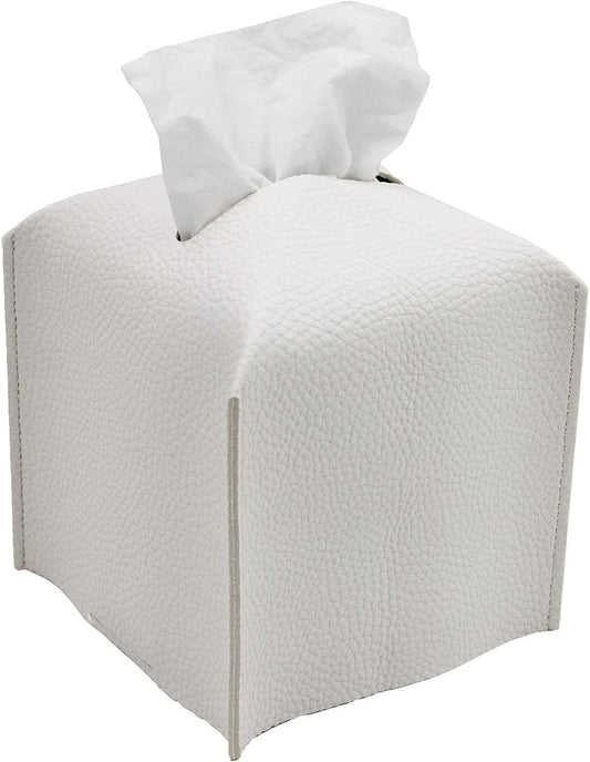 Tissue Box Cover, Square Decorative PU Leather Tissue Box Holder Modern Tissue Case Facial Paper Organizer V1258-DP02-E-776