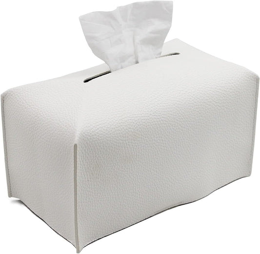 Tissue Box Cover, Modern Decorative PU Leather Rectangular Tissue Box Case Organizer Holder for Vanity V1258-DP02-E-777