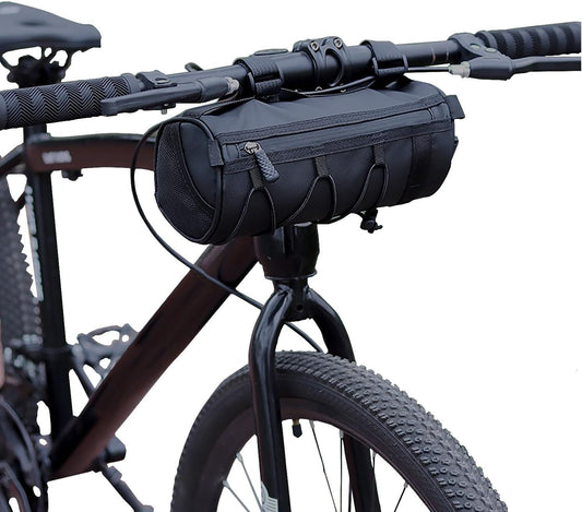 2.5L Bike Handlebar Bag, Waterproof Bicycle Accessories, Bike Frame Front Pouch with Zipper and Shoulder Strap V1258-DP02-E-781