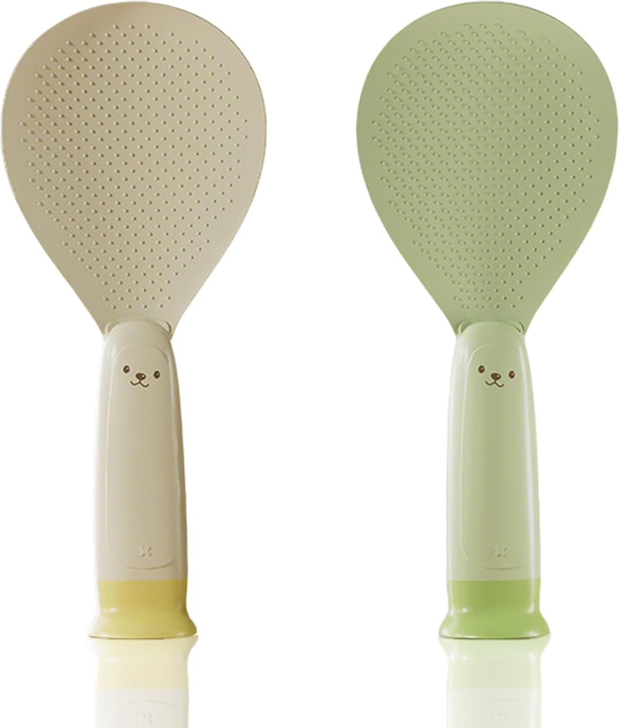 2PCS Plastic Rice Spoon, Non Stick Standing Rice Paddle, Heat Resistant Scooper for Kitchen, Cooker, Home, V1258-DP02-E-785
