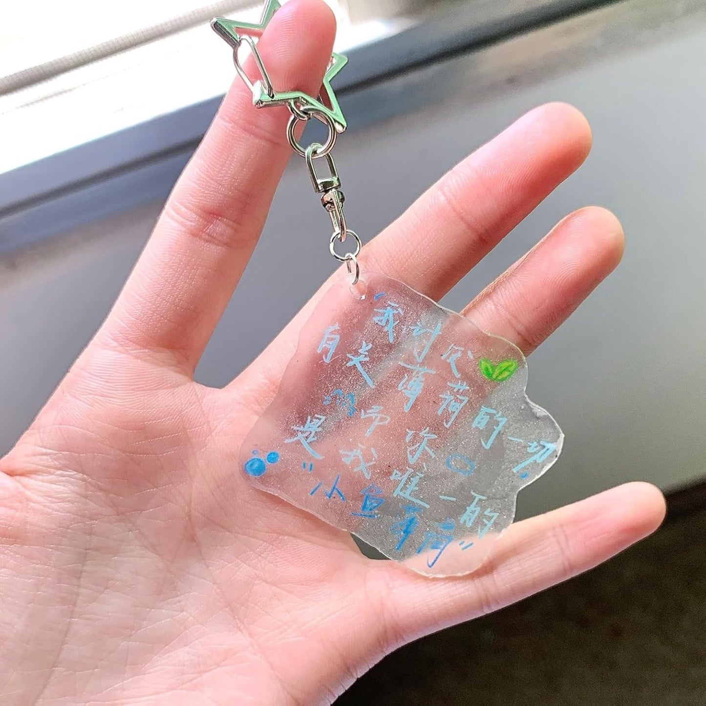 60PCS Star Shaped Keychain, 2 Colors, Metal Hanging Buckle, Spring Snap Hook with Open Jump Ring Connector V1258-DP02-E-788