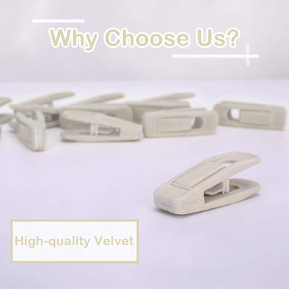 Velvet Hangers - Strong Finger Clips for Thin Pants (20pc, Beige) V1258-DP02-E-796