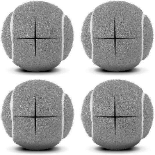 4 Pcs Tennis Balls Precut for Walkers Pre Cut, Walkers Legs Universal Precut GlideBalls for Indoor, Silent V1258-DP02-E-805