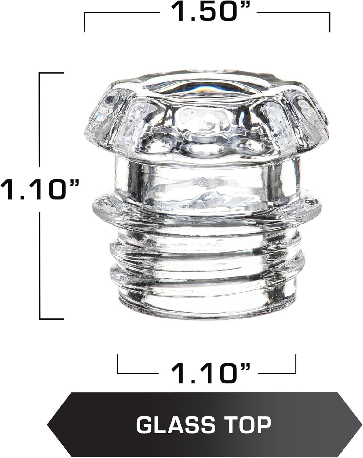 Coffee Percolator Glass Top Replacement - (Pack of 2) V1258-DP02-E-808
