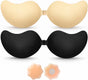 Sticky Bra Push Up - Backless, 2 Pair Invisible Adhesive Strapless Bra with Clip - A-D Cup V1258-DP02-E-811
