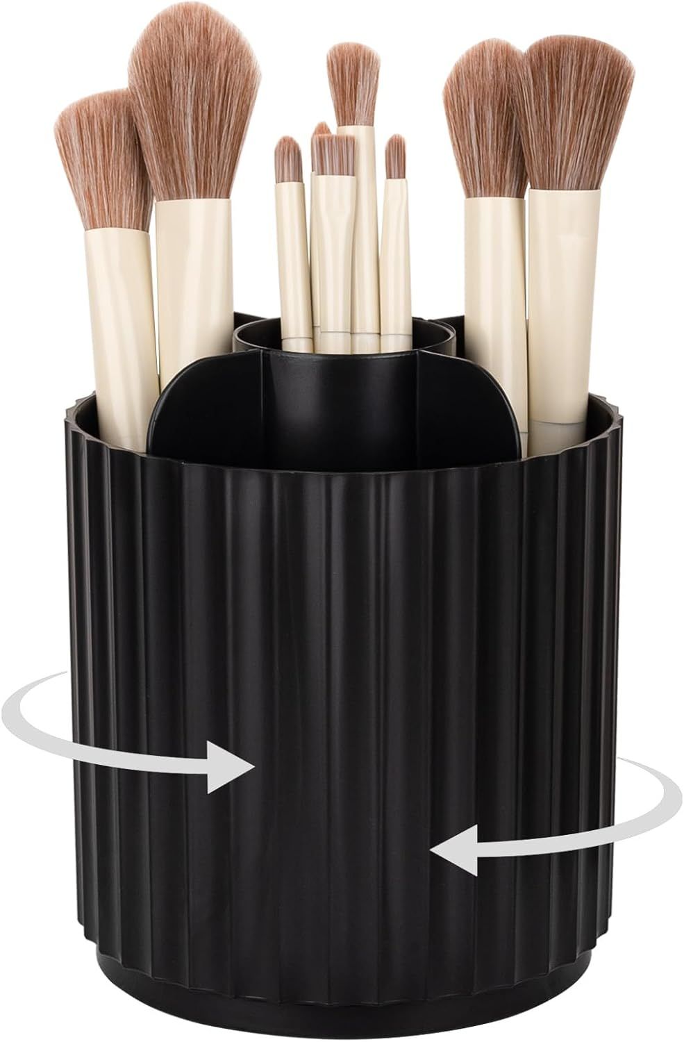 Makeup Brush Holder Organizer 360 degreesRotating Make Up Brushes Container for Vanity, Spinning Cosmetics V1258-DP02-E-818