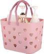 Portable Shower Caddy Tote Plastic Storage Basket with Handle Box Organizer Bin for Bathroom, Pantry, V1258-DP02-E-820