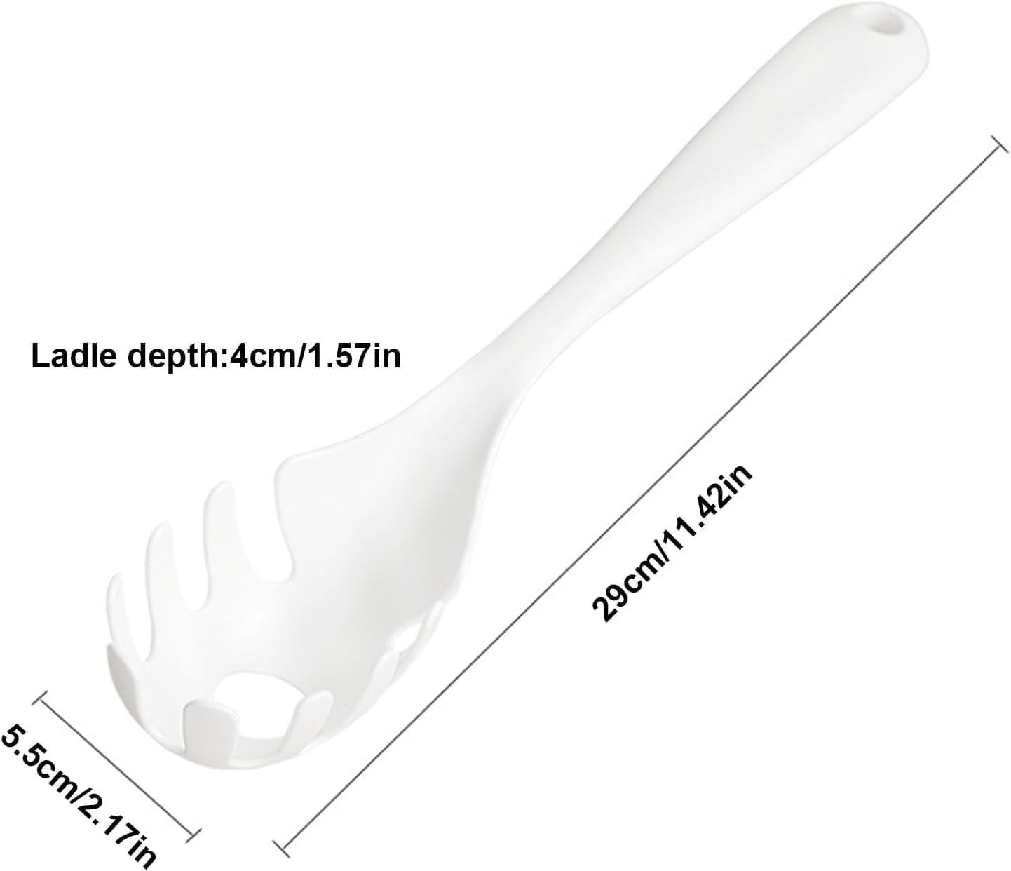 1 Pc White Pasta Fork - Teeth Spaghetti Spoon, Kitchen Noodle Fork Spoon, Spaghetti Fork Server V1258-DP02-E-823