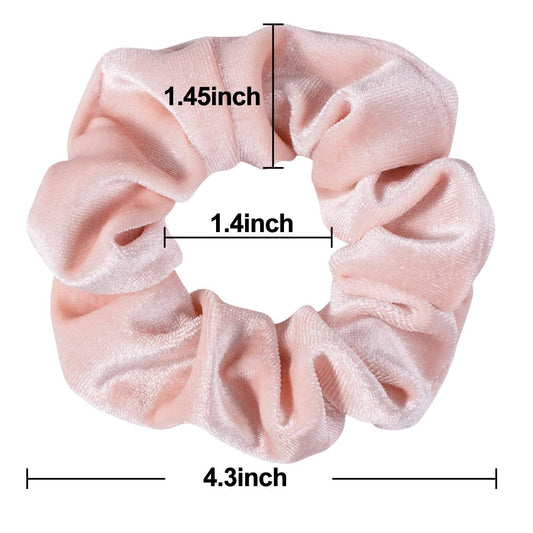 12Pcs Blush Theme Scrunchies Velvet Elastics for Women Pink Bobbles Soft Lovers Scrunchy Classic Thick Hair V1258-DP02-E-830