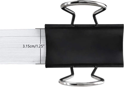 Extra Large Binder Clips 2.4-Inch (12 Pack), Big Paper Clamps for Office Supplies, Black V1258-DP02-E-836