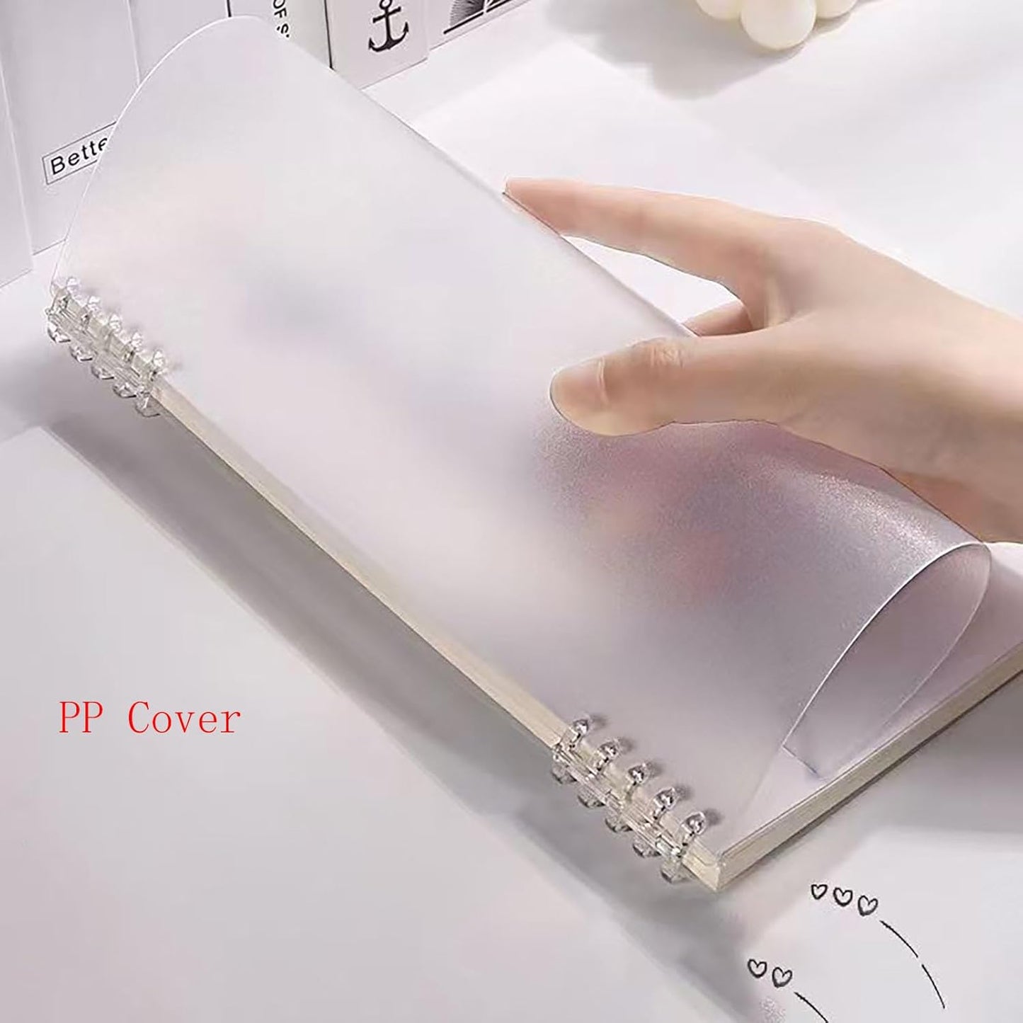 A5 Notebook Spiral Notebook Removable Spiral Binding Plastic Hardcover Journals 80 Sheets /160 Pages Lined V1258-DP02-E-95