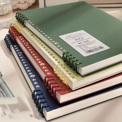 A5 Notebook Spiral Notebook Removable Spiral Binding Plastic Hardcover Journals 80 Sheets /160 Pages Lined V1258-DP02-E-95