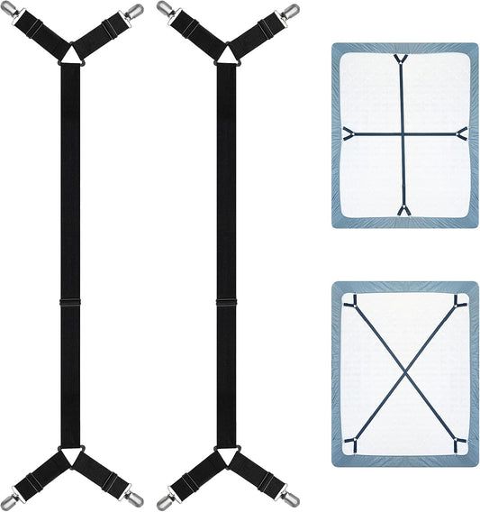 Sheet Keeper Straps Bed Sheet Holder for Corners Bedsheet Stays Suspender Clips Fitted Sheet Holder Garters V1258-DP02-E-99