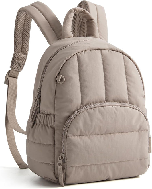 Mini Backpack for Women, Lightweight Puffer Small Backpack Purse, Quilted Casual Travel Daypack, Cute V1258-DP02-F-11