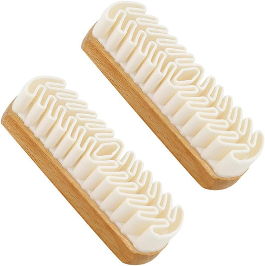 Suede Shoe Brush, Rubber Polish Eraser with Soft Bristle Brush for Suede Cleaner and Nubuck Brush (2 pcs) V1258-DP02-F-12