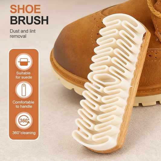 Suede Shoe Brush, Rubber Polish Eraser with Soft Bristle Brush for Suede Cleaner and Nubuck Brush (2 pcs) V1258-DP02-F-12