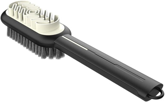 2 in 1 Scrub Suede Shoe Brush, Rubber Polish Eraser with Soft Bristle Brush for Suede Cleaner and Nubuck V1258-DP02-F-14
