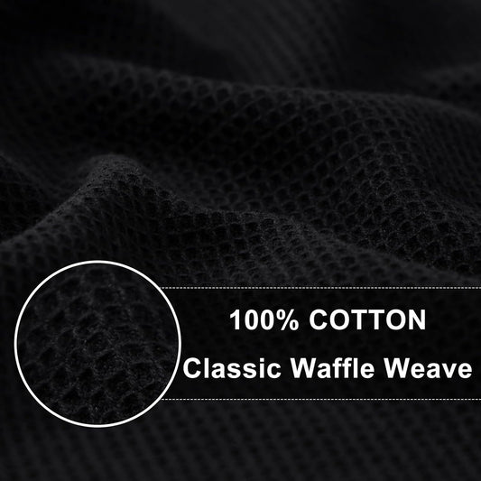 Homaxy 100% Cotton Waffle Weave Kitchen Towels - 4 Pack Soft and Absorbent Dish Towels - 16 x 26 Inches and V1258-DP02-F-146
