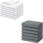 Homaxy Microfiber Waffle Weave Kitchen Dish Cloths(6 Pack, White), 12 x 12 Inch Ultra Absorbent and Terry V1258-DP02-F-149