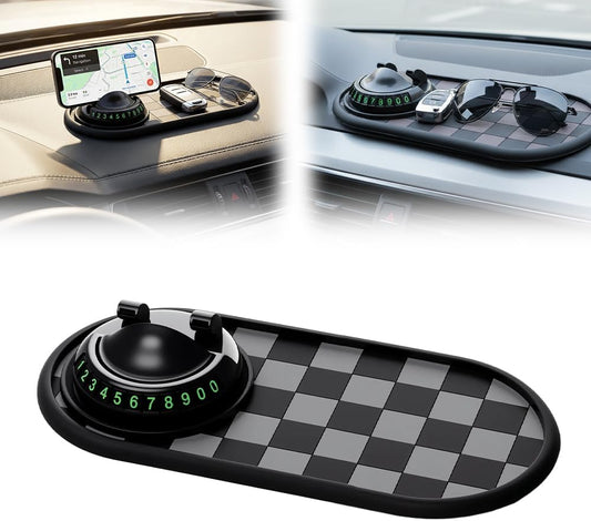 Mobile Phone Bracket Anti-Slip Mat, Multifunction Car Dashboard Mat with Temporary Parking Number, Large V1258-DP02-F-16