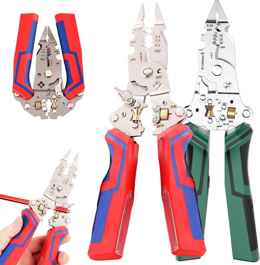 16 in 1 Wire Stripper Twister for Cutting and Pulling Wires, Multifunctional Cable Scissors, Voltage Tester V1258-DP02-F-20