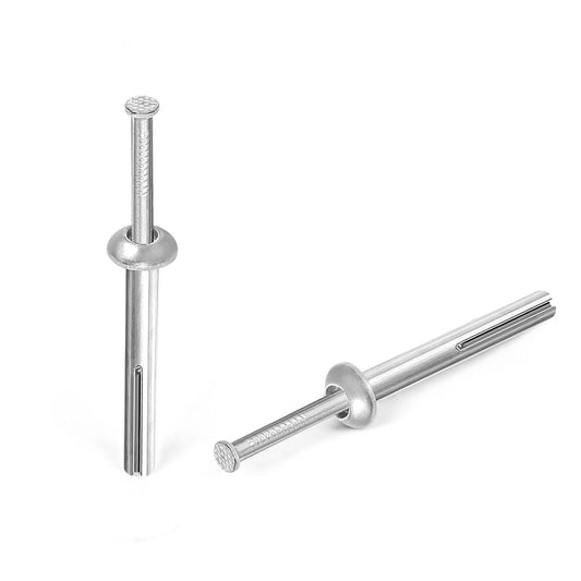 1/4 x 2 Hammer Drive Nail in Anchors, Cement Hammering Anchors, Zinc Alloy, 50 PCS V1258-DP02-F-205