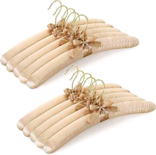TOPIA HANGER Padded Hangers for Women Clothing, 10-Pack Thick Foam Padded Satin Hangers No Shoulder Bump for V1258-DP02-F-234